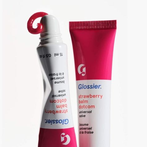 Strawberry Balm Dotcom Lip Balm and Skin Salve - Glossier | Sephora Lip Balm Collection, Lip Balm Recipes, Balm Dotcom, Natural Lip Balm, Dry Lips, Natural Cosmetics, Side Effects, Beauty Blogger, Beauty Care