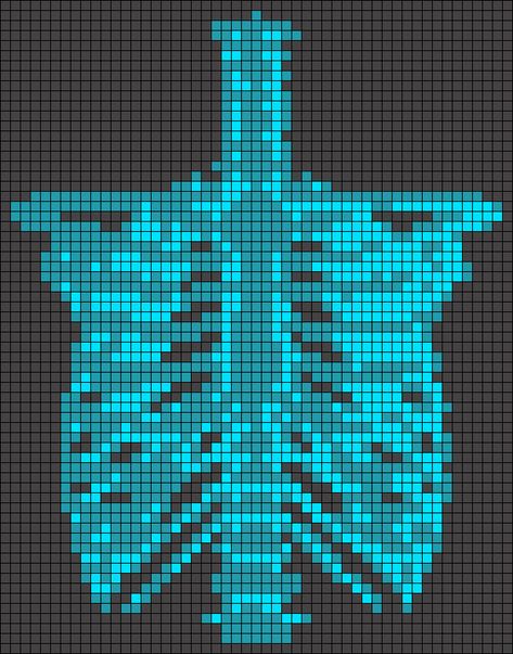 Alpha pattern #133253 variation #333969 | BraceletBook Corpse Bride Alpha Pattern, Raven Alpha Pattern, Blue Alpha Pattern, Alpha Grid, Plastic Bead Crafts, Crochet Grid, Mural Art Design, Grid Patterns, Graph Crochet