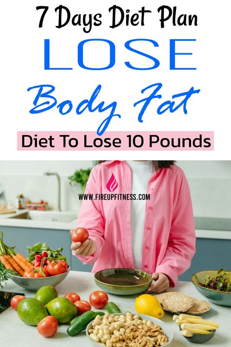 7 Days Diet Plan To Lose 10 Pounds of Body Fat Lose Body Fat Diet, Diet To Lose 10 Pounds, 10 Day Diet Plan, Lose Stomach Fat Fast, Fat Loss Food Plan, 7 Day Diet Plan, Low Calorie Soup, 7 Day Diet, Diets That Work