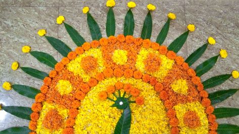 Kanku Pagla Bride Entry Decoration, Welcome Flower Rangoli, Pookolam Design, Kanku Pagla Decoration At Home, Pagla Decoration, 2024 Diwali, Entry Decoration, Puja Unit, Floral Rangoli