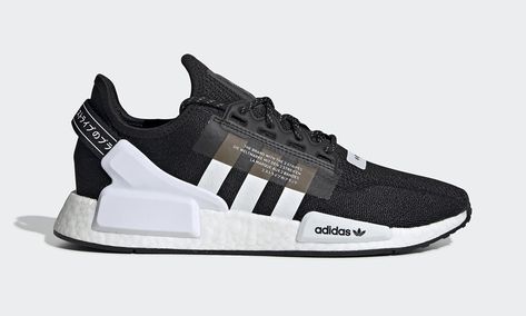 The new R1 V2 FV9021 from the adidas NMD line strikes a great balance between trendy style and athleticism. It's more of an evolution from the original R1 in that it keeps the same silhouette but adds more nuanced and modern details like a larger heel block that creeps higher Adidas Nmd R1 V2, Nmd R1 V2, Adidas Models, Adidas Boost, Adidas Nmd R1, Nmd R1, Adidas Nmd, Shoes Sneakers Adidas, Shoes Brand