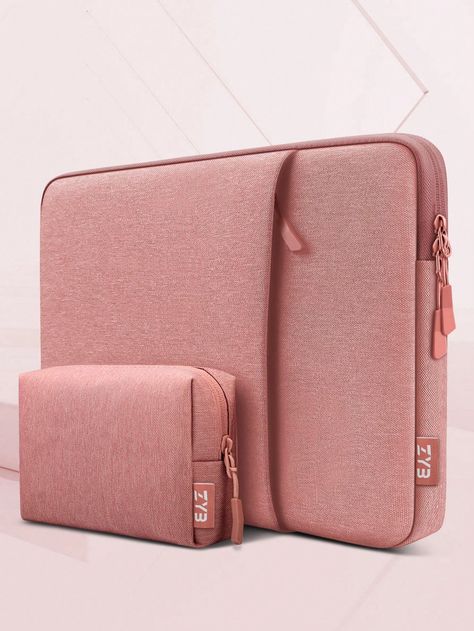 Pink  Collar  Polyester  Laptop Sleeves Embellished   Computer & Office Cute Laptop Sleeve, Macbook 15 Inch, Cover Laptop, Ipad Essentials, Notebook Sleeve, Laptop Pouch, Acer Chromebook, Leather Laptop Case, Pink Laptop