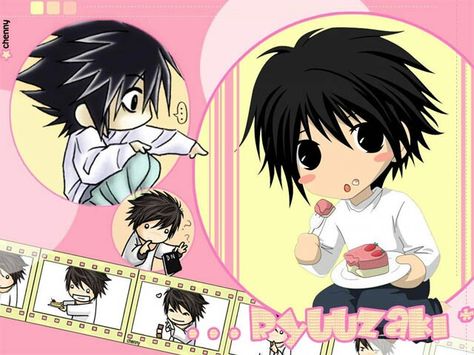 L!  :-D Ryuzaki Wallpaper, Emo Boyfriend, I'm A Loser, Like I Love You, Notes Art, L Lawliet, It's A Secret, Cute Patterns Wallpaper, X Reader