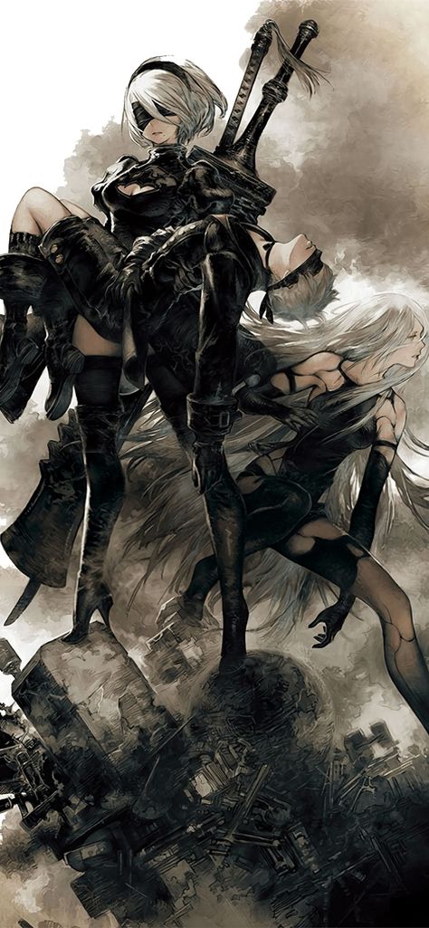 NieR Automata 2B #NierAutomata Retro Games Poster, 2b Nier Autómata, Game Wallpaper, Kushina Uzumaki, Japanese Games, Hd Background, Nier Automata, Dragon Quest, 4k Wallpaper