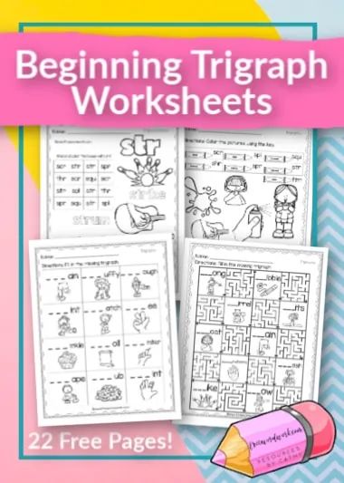 Trigraphs Worksheets Free, Trigraph Worksheets, Trigraph Activities, Consonant Blends Activities, Consonant Blends Worksheets, Teaching Vowels, Blends Activities, Phonics Blends, Letter Blends