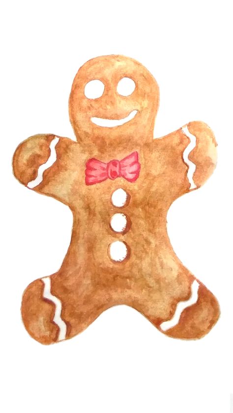 Easy Gingerbread Man With Watercolor. How To Paint Step By Step. Holiday Card. Winter, Christmas, Holy, Card, Holiday Card. Christmas Holiday Card. How To Paint. #watercolorgingerbreadman #gingerbreadmanwatercolorchristmas #howtopaintgingerbreadman #watercolorgingerbreadmantutorial #watercolorgingerbreadmanstepbystep #watercolorforbeginnersstepbystep #watercolorforbeginnersstepbysteptutorials #watercolorchristmascardsdiy #fineart #illustrationgingerbreadman #watercolorgingerbreadman Ginger Man Cookies, Watercolor Gingerbread, Cookie Clipart, Watercolor Food, Illustration Noel, Christmas Card Art, Christmas Challenge, Spirited Art, Painting Still Life