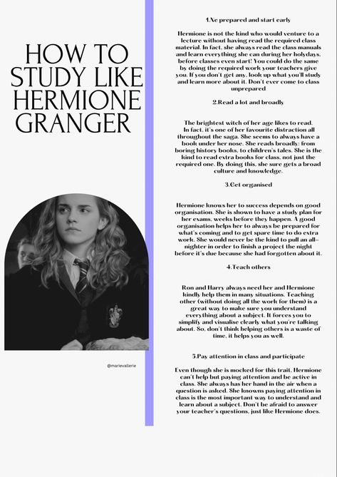 Top Student Quotes, Study Tips From Hermione Granger, Rory And Hermione Study Motivation, Hermione Granger Inspiration, Study Like Hermione Granger Tips, Hermione Granger Reading List, Harmonie Granger Study Motivation, How To Be Top Student, Top Of Class Aesthetic