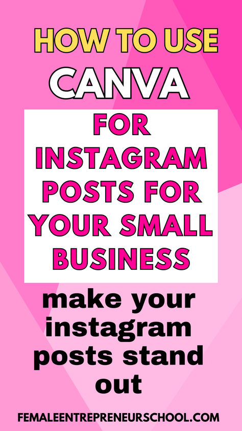 HOW TO USE CANVA FOR INSTAGRAM POSTS THAT STAND OUT Canva For Instagram, Small Business Instagram, Small Business Strategy, Social Media Marketing Instagram, Using Canva, Marketing Instagram, Small Business Success, Shop Small Business, Instagram Business