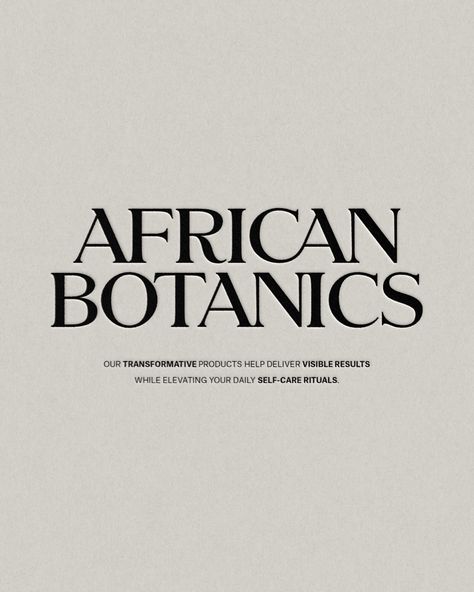 We partnered with @africanbotanics to redefine their brand identity and online presence. By capturing the essence of their skincare philosophy - bridging nature, research, and technology - we crafted a visual identity that pays homage to South Africa's rich biodiversity. From branding and packaging to collateral and website design, our collaboration celebrates their commitment to sustainability and luxury skincare. ——— #luxuryskincare #skincare #skincareroutine #skincareproducts #beauty #sk... Skincare Graphic Design, African Botanics, Skincare Company, Modern Spa, Skincare Branding, Brand Words, Botanical Skincare, Eco Luxury, Luxury Skincare