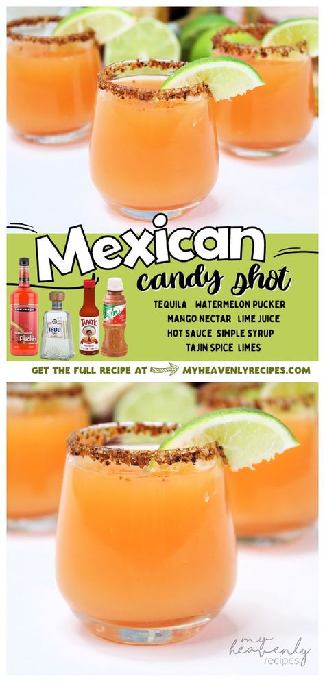 Drink Shots, Alcohol Shots, Candy Shots, Cocktail Drinks Alcoholic, Mexican Candy, Mixed Drinks Alcohol, Yummy Alcoholic Drinks, Liquor Drinks, Boozy Drinks