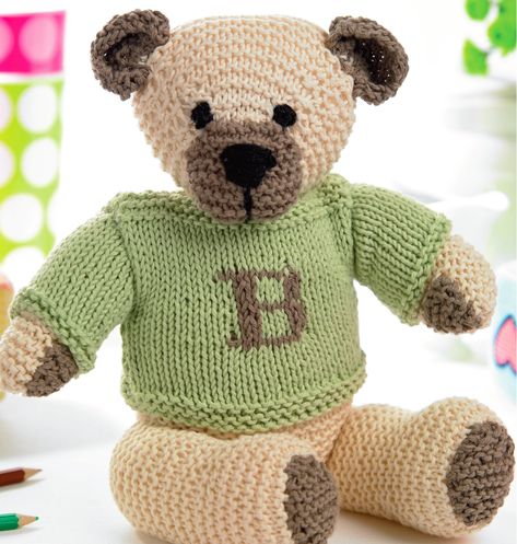 Knit Teddy Bear Sweater Pattern Free, Heart Jumper, Teddy Bear Patterns Free, Teddy Bear Knitting Pattern, Animal Knitting, Diy Teddy Bear, Teddy Bear Sweater, Bear Patterns Free, Bear Clothes