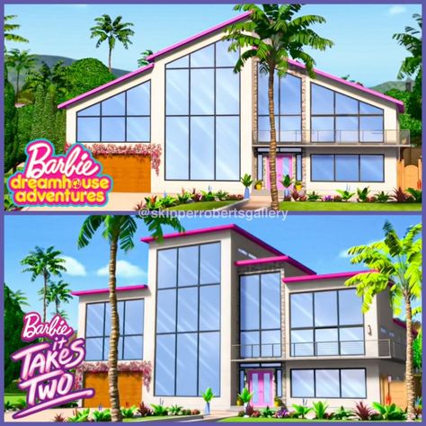 Barbie Dream House Blueprint, Barbie Life In The Dreamhouse House Bloxburg, Barbie Dream House Minecraft, Barbie Dream House Sims, Barbie House Sims 4, Bloxburg Barbie House, Barbie Dreamhouse Adventures House, Sims 4 Barbie House, Barbie Dream House Aesthetic