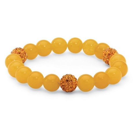 PalmBeach Jewelry Beaded Agate and Simulated Birthstone Stretch... ($23) ❤ liked on Polyvore featuring jewelry, bracelets, yellow, jewelry & watches, rings, artificial jewelry, yellow jewelry, bead jewellery, unisex jewelry and birthstone jewellery Birth Month Colors, Artificial Jewelry, Fake Jewelry, Palm Beach Jewelry, Yellow Jewelry, Trendy Bracelets, Beading Jewelry, Yellow Gemstones, Jewelry Beaded