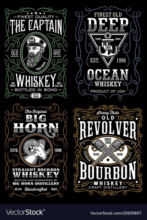 Vintage Whiskey Labels, Whiskey Logo Design, Whiskey Label Design, Whiskey Bottle Labels, Whiskey Logo, Bottle Lables, Vintage Whiskey, Label Shirt, Whiskey Label