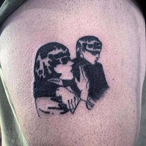 Bauhaus Tattoo Band, Fugazi Tattoo, Boognish Tattoo, Sonic Youth Tattoo, New Tattoos Men, Modern Baseball Tattoo, Slowdive Tattoo, Trainspotting Tattoo, Oasis Tattoo