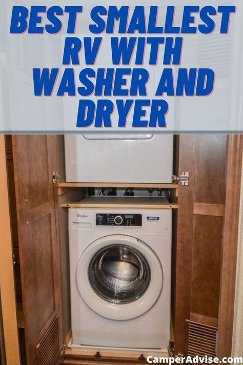 In this article, I have shared information on 7 Best Smallest RV with Washer Dryer. These Small RV with Washer and Dryer are perfect for a small family. Rv Washer Dryer, Washer Dryer Closet, Small Washer And Dryer, Best Small Rv, Washer Dryer Set, Park Model Rv, Rv Camping Tips, Class B Rv, Small Rv