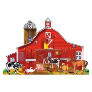 Melissa and Doug Farm Peg Puzzle on PopScreen Cardboard Puzzle, Big Red Barn, Toy Barn, Floor Puzzle, Puzzles For Toddlers, Beautiful Farm, Melissa And Doug, Kids Wooden Toys, Puzzle Shop