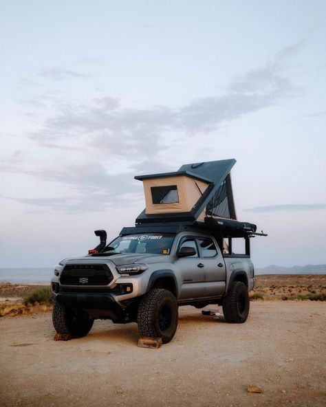 Overlanding Truck, Toyota Tacoma Overland, Toyota Tacoma Camper, Tacoma Camper, Tacoma Truck Aesthetic, Tacoma Build, Tacoma Overland Build, Tacoma Flatbed 4x4, Toyota Tacoma Camping Truck Bed