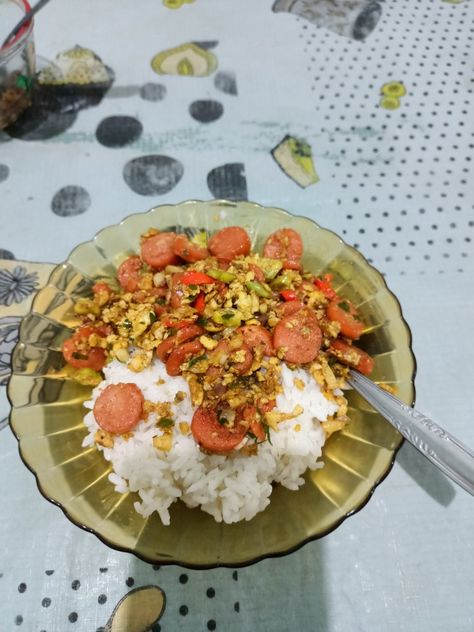 Masak orak arik telur sosis, dengan bahan sederhana tapi rasa istimewa