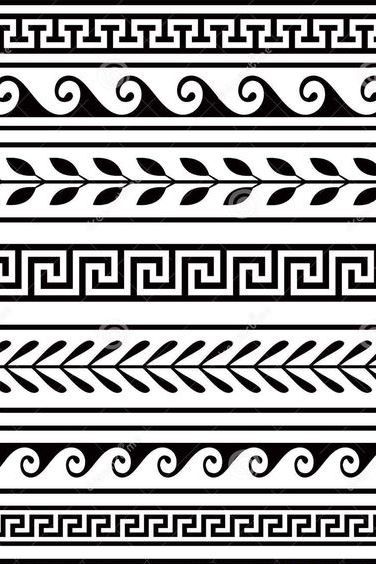 Tato Maori, Africa Art Design, Armband Tattoos, Greek Pattern, Maori Patterns, Ancient Greek Art, Greek Pottery, Greek Vases, Maori Art