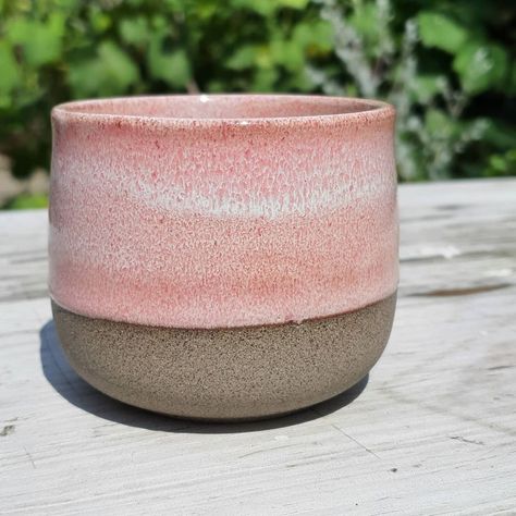 Michelle van Andel on Instagram: “Glazed with Amaco Potter's Choice Toasted Sage over Mayco Raspberry Mist.  Clay body is Sibelco WMS 2002GG.   Just another test. The…” Pink Glaze Ceramic, Amaco Cherry Blossom, Amaco Cherry Blossom Glaze Combinations, Pink Glazes For Pottery, Pink Glaze Pottery, Peppered Plum Glaze Combinations, Mayco Raspberry Mist Combinations, Toasted Sage Glaze Combinations, Raspberry Mist Glaze Combinations