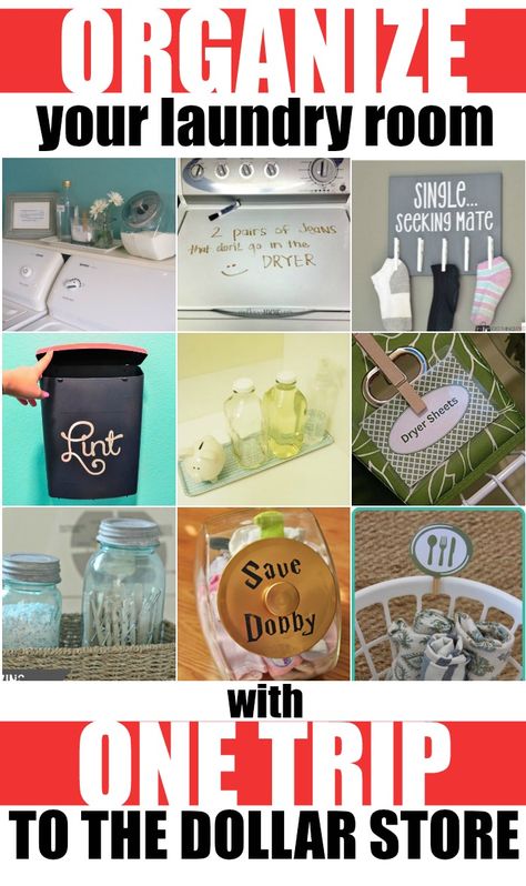 Dollar Store Organization Laundry Ideas Organization, Organization Dollar Tree, Elegant Laundry Room, Laundry Room Decor Diy, Front Closet, Laundry Ideas, Dollar Store Diy Organization, House Organisation, Kitchen Organization Diy