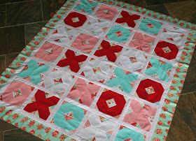 lovely little handmades: x's & o's quilt tutorial Valentines Quilt, Sew A Quilt, Valentine Quilts, Valentine Quilt, Tumbling Blocks Quilt, Baby Quilt Tutorials, Baby Quilt Ideas, Baby Quilt Pattern, Kids Quilts