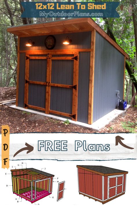 Easy Shed Plans Diy, Shed Plans 10x12 Free, Tool Shed Plans, 12x12 Shed, Exterior Walkway, 10x10 Shed Plans, 10x12 Shed Plans, Outdoor Shed, Shed Blueprints