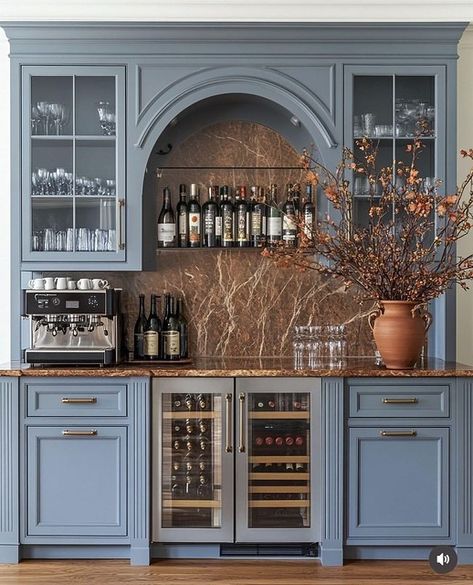 Untitled | Christie Bernick | Flickr Built In Bar Dining Room, Dining Room Built In Buffet, Bar In Living Room, Wet Bar Designs, Kitchen Wet Bar, Dining Room Built In, Built In China Cabinet, Kitchen Butlers Pantry, Built In Buffet