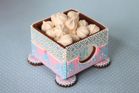 Cookie Corner, Plain Cookies, Box Construction, Cookie Boxes, 3d Cookie, Cookie Connection, Cookie House, Edible Cookies, Cookie Tutorials