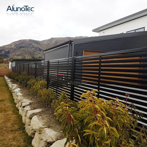 Horizontal Garden Fence Privacy Screen Panel Aluminium Slat Fence Vertical - Buy Garden Fence, Aluminium Slat Fence, Slat Fence Panels Product on Aluminum Pergola-AlunoTec Slat Fencing, Slat Fence, Horizontal Slat Fence, Slatted Fence Panels, Metal Fence Panels, Aluminum Fencing, Cheap Fence, Front Fence, Security Fence