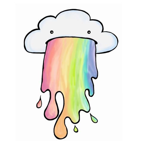 Cloud Puking Rainbows by KittyKatMeow121 Emoji Coloring Pages, Rainbow Drawing, Tumblr Drawings, Cloud Illustration, Cloud Drawing, Chalk Drawings, Drawing Videos, Chalk Art, Kawaii Art