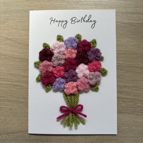 Anniversaire Diy, Happy Birthday Wishes, Book Making, Birthday Wishes, Card Craft, Crochet Projects, Happy Birthday, Birthday Cards, Greeting Cards