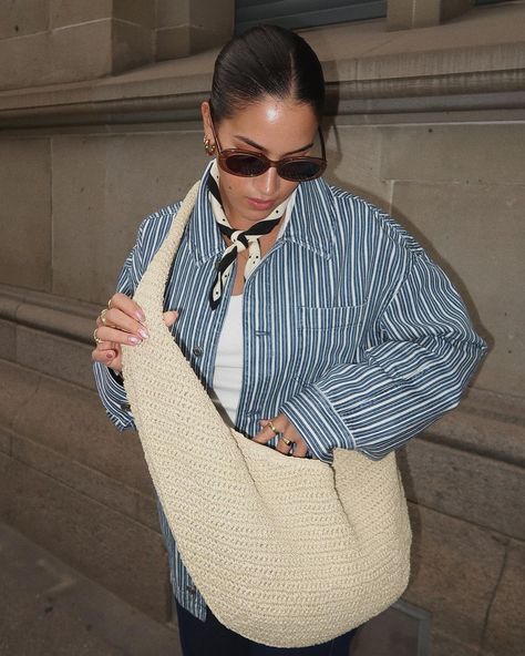 Aida Nemati Forghani (@aidaforghani) • Instagram photos and videos Crochet Bag Outfit, Scandi Summer, The Best Version Of Me, Uni Bag, Basic Wardrobe, Uni Life, Bag Outfit, Winter Outfit Inspiration, Summer Bag