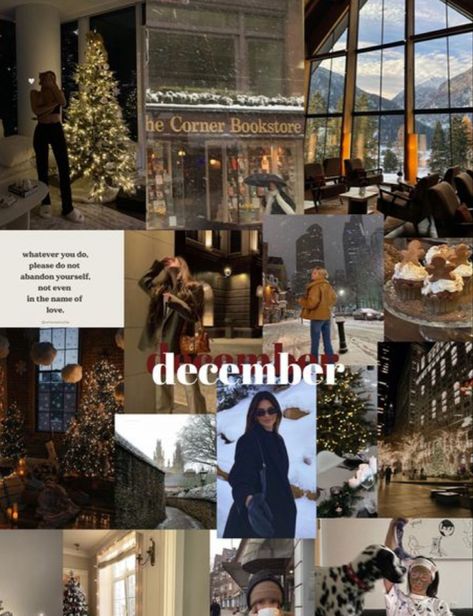 Winter Girl Aesthetic Wallpaper, Collage Wallpaper Christmas, Christmas Mood Board Wallpaper, December Mood Board Aesthetic, That Girl Christmas Wallpaper, December Collage Wallpaper, Christmas Moodboard Aesthetic, December Vision Board Aesthetic, Christmas Aesthetic Moodboard