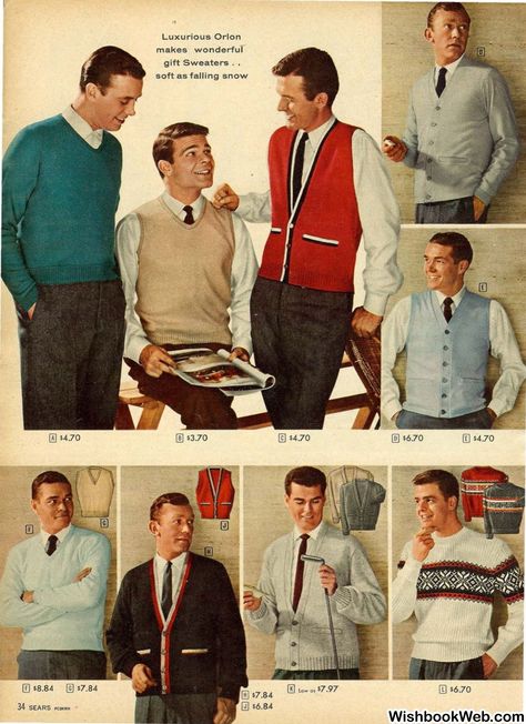 1958 Sears Christmas Book 1950's Outfits, 50s Style Men, 1950s Fashion Men, Choir Outfits, 50s Mens Fashion, 1960s Fashion Mens, 1950s Men, Christmas Outfit Men, 1950s Mens Fashion