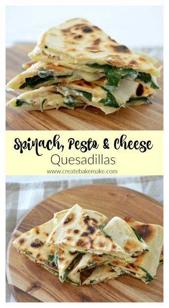 Healthy Desayunos, Quesadilla Recipes Easy, Mexikansk Mat, Cheese Quesadillas, Spinach Pesto, Plats Healthy, Health Dinner Recipes, Chapati, Meatless Meals