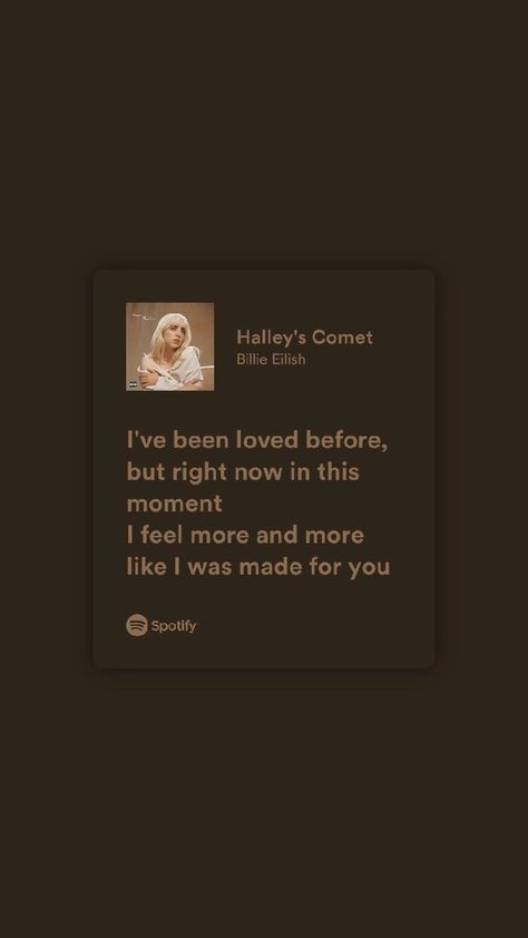 Pin by Nenée Ortíz on billie Eilish in 2022 | Just lyrics, Love songs playlist, Music poster ideas Hailey's Comet, Billie Eilish Lyrics Wallpaper, Lyrics Love Songs, Falling In Love Songs, Billie Eilish Lyrics, Crazy Lyrics, Songs That Describe Me, Playlist Music, Music Poster Ideas