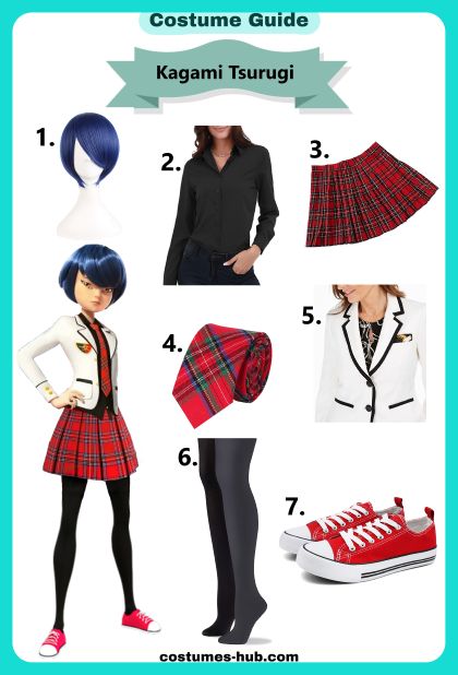 Miraculous Ladybug Outfits Ideas, Miraculous Inspired Outfits, Miraculous Outfits, Miraculous Costume, Miraculous Ladybug Costume, Kagami Tsurugi, Ladybug Outfits, School Costume, Costume Guide