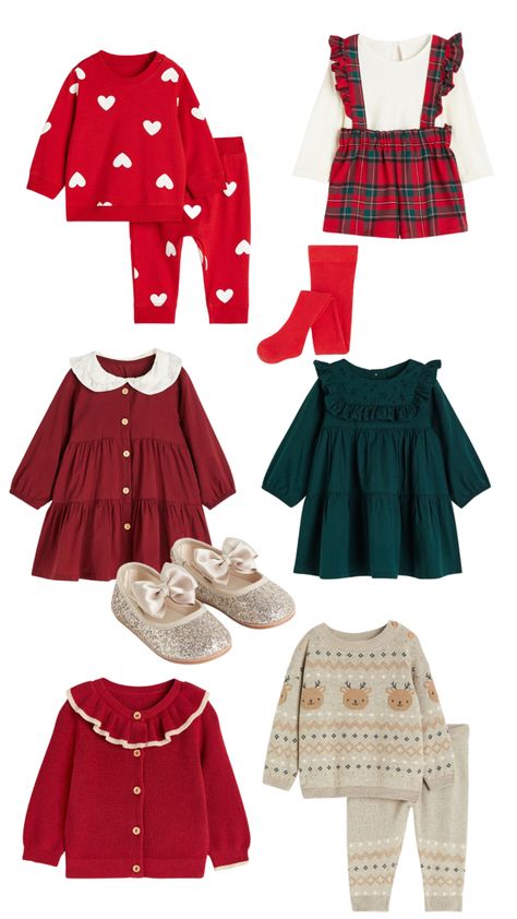 Kids holiday outfits Cute Holiday Outfits, Toddler Girl Christmas Outfits, Girl Christmas Outfit, Kids Holiday Outfits, Santa Mini, Toddler Christmas Outfit, Mini Outfit, Cute Christmas Outfits, Christmas Day Outfit