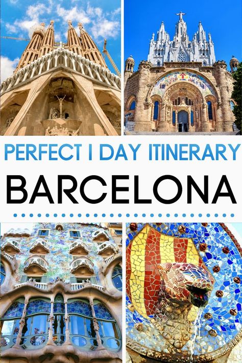 Barcelona Spain Itinerary, Barcelona Bucket List, Barcelona Guide, Barcelona Itinerary, Barcelona Travel Guide, 1 Day Trip, Barcelona Spain Travel, Spain Itinerary, Cruise Europe