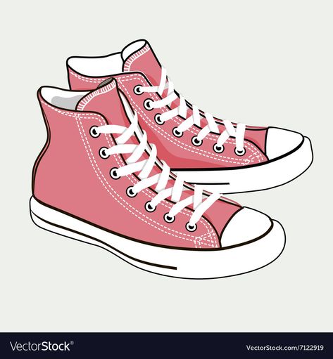 Save Myanmar, Shoes Cartoon, Sneakers Illustration, Cartoon Shoes, Shoes Illustration, Pink Converse, Shoes Cute, All Stars Converse, Shoes Drawing