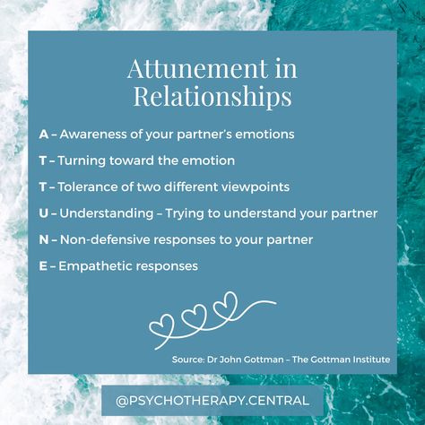 Attunement Quotes, Emotional Attunement, How To Nurture A Relationship, Unmet Needs Relationships, Autonomy In Relationships, Importance Of Communication In Relationship, Signs Of An Unhealthy Relationship, 365 Quotes, John Gottman