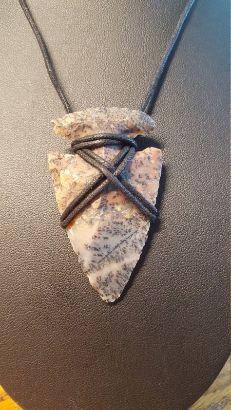 Jasper arrowhead on leather cord 24 inches. Arrowheads approximately 2 inches long. Arrowhead Jewelry, Arrowheads Jewelry, Arrowheads Design, Dremel Carving, Wood Jewelery, Antler Jewelry, Arrowhead Necklace, Rock Jewelry, Stone Wrapping