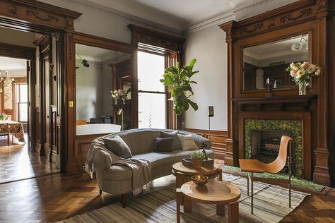 Park Slope Brooklyn -- Brownstone Interior Design by Ensemble Architecture San Francisco Fireplace, Grand Millennial Style Home, Edwardian Decor, Crib Inspiration, Vegetable Meals, Brownstone Interiors, Elizabeth Roberts, Brooklyn Brownstone, Traditional Homes