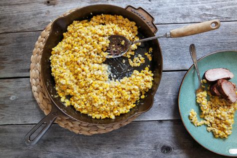 Bbq Side Dish, Seasoned Corn, Barbecue Side Dishes, Creamed Corn Recipes, Cream Corn, Bbq Side, Pellet Grill Recipes, Bbq Sides, Side Dishes For Bbq