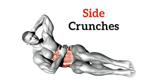 Side Jackknives, Oblique Muscles, Side Plank Crunch, Side Crunches, Oblique Crunches, Core Exercise, Oblique Workout, Crunches Workout, Bicycle Crunches