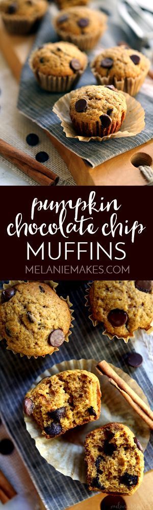 Pumpkin Chocolate Chip Muffins worthy of any autumn occasion, this batter takes just 10 minutes to prepare and is spiked with cinnamon, cloves and allspice before being studded with a generous amount of dark chocolate chips. Pumpkin Baking, Fantastic Recipes, Pumpkin Chocolate Chip Muffins, Pumpkin Desserts, Sweet Muffin, Muffin Tin Recipes, Pumpkin Chocolate Chip, Pumpkin Recipes Dessert, Autumn Thanksgiving