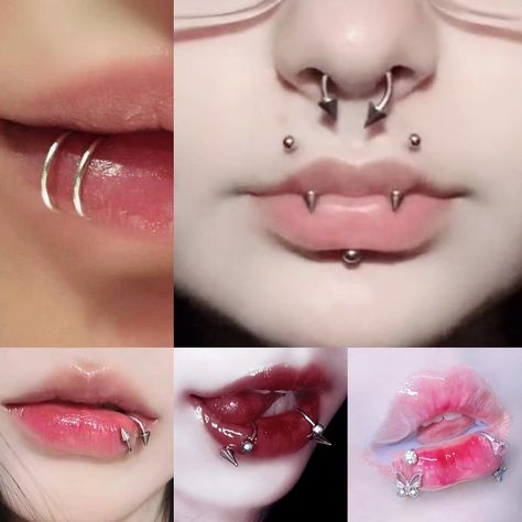 Snake Bites Jewelry, Snake Bite Piercing Jewelry, Snake Bites Piercing, Snake Bite Piercing, Body Gems, Mouth Piercings, Cool Snakes, Snake Bite, Kawaii Phone