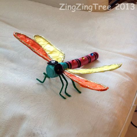 Three Beautiful Types Of Dragonfly Craft - Blue Bear Wood Types Of Dragonflies, Dragonfly Crafts, Dragonfly Craft, Insect Craft, 3d Dragonfly, Craft For Children, Dragon Fly Craft, Fly Craft, Beautiful Dragonfly